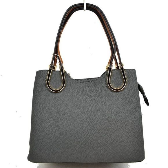 Pebble Textured & Horse Shoe Detail Tote - Picture 1 of 5